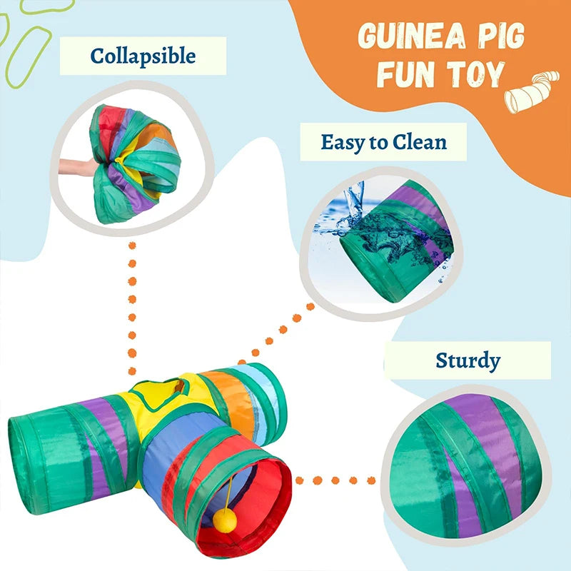 Cat Tunnel Toy 3-Way Collapsible Cat Tunnels For Indoor Cat With Play Ball Interactive Crinkle Collapsible Tent Pets Supplies