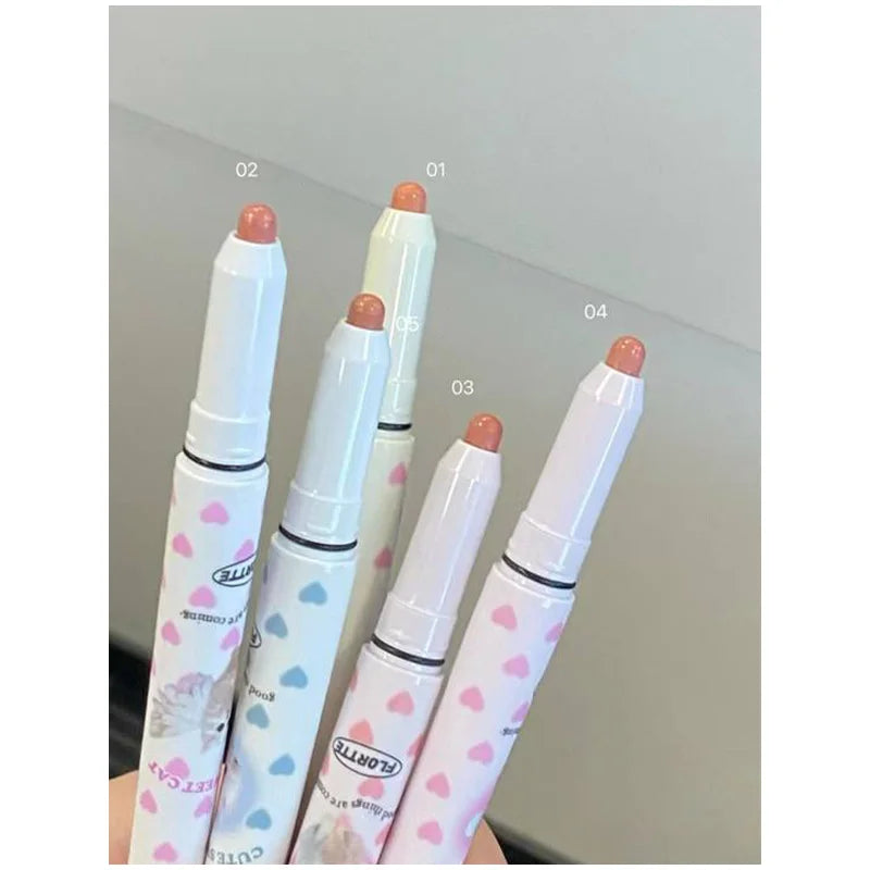 Flortte Waterproof Matte Lipliner Lip Pencil Double Ended Moisturizing Contour Tint for Long Lasting Non-Stick Finish