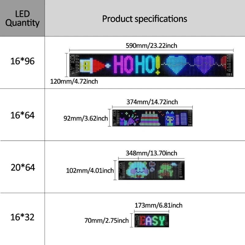 LED AD Display Screen Message Scrolling Sign Board Ultra-thin Soft Flexible Advertising Light for Store Car Display