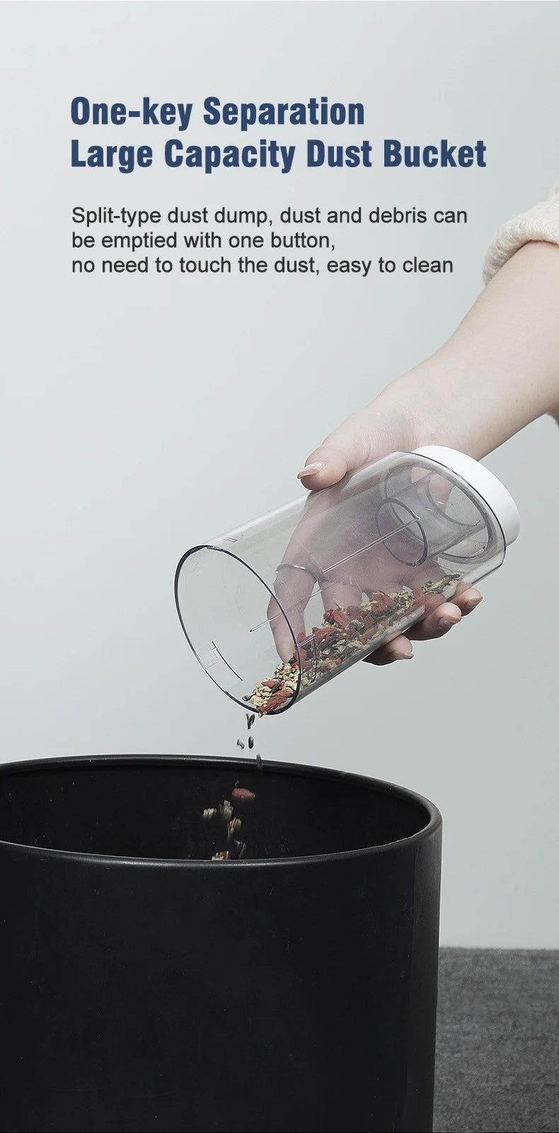 Aspiradora de mano para el hogar, recargable, portátil, para coche, hogar, doble propósito, inalámbrica, recogedora de polvo para pelo de mascotas, 10 000 PA