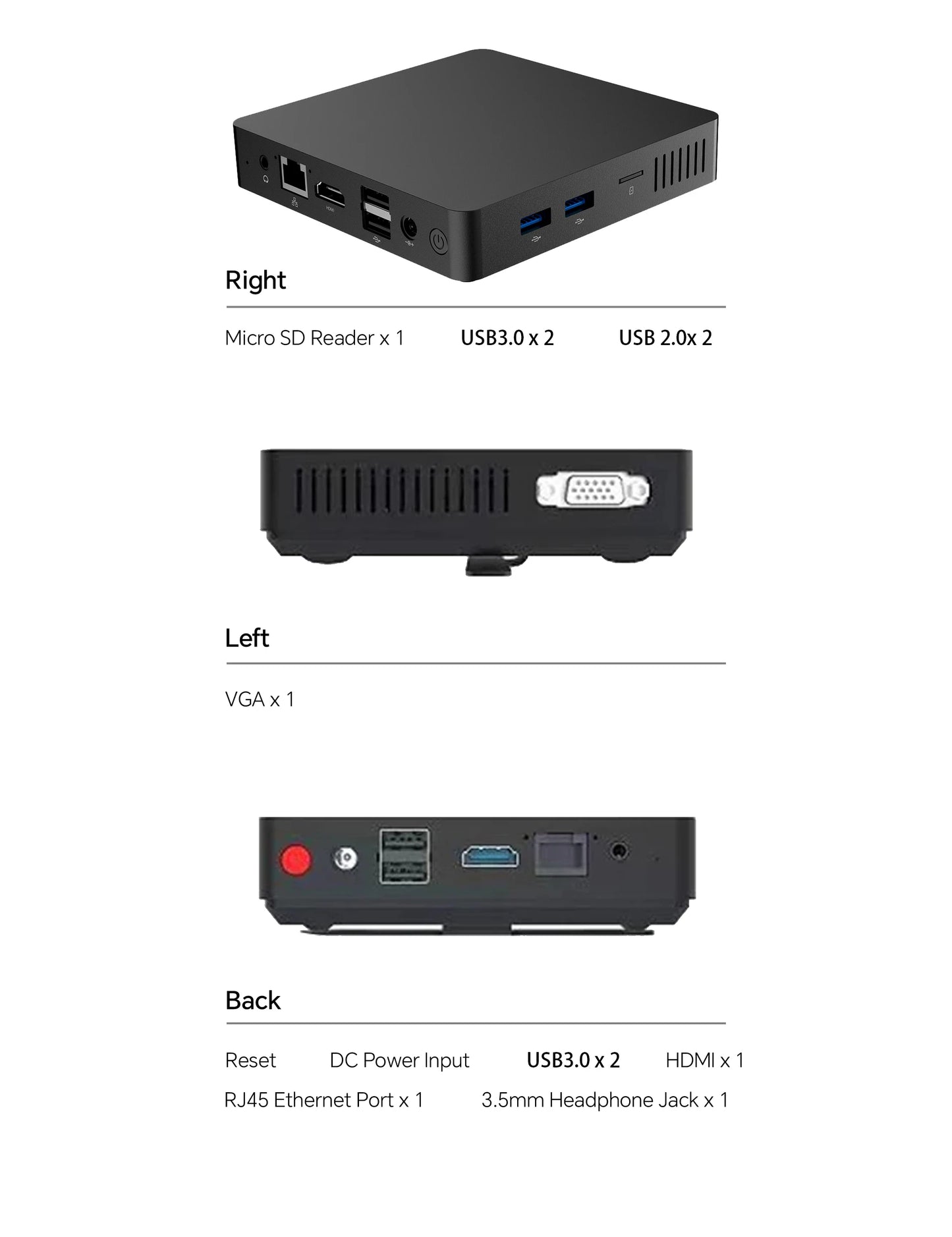 SOYO M2 Mini PC with 6GB RAM, 64GB EMMC, Intel N3350