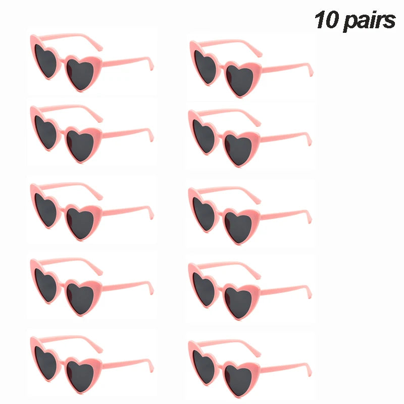 2024 Summer Beach Sunglasses Women Heart Shaped Fashion Glasses