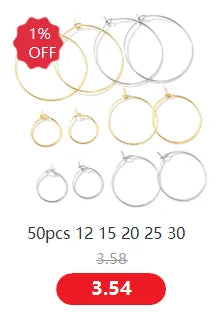 200pcs Stainless Steel Gold Color Split Jump Rings for Jewelry Making