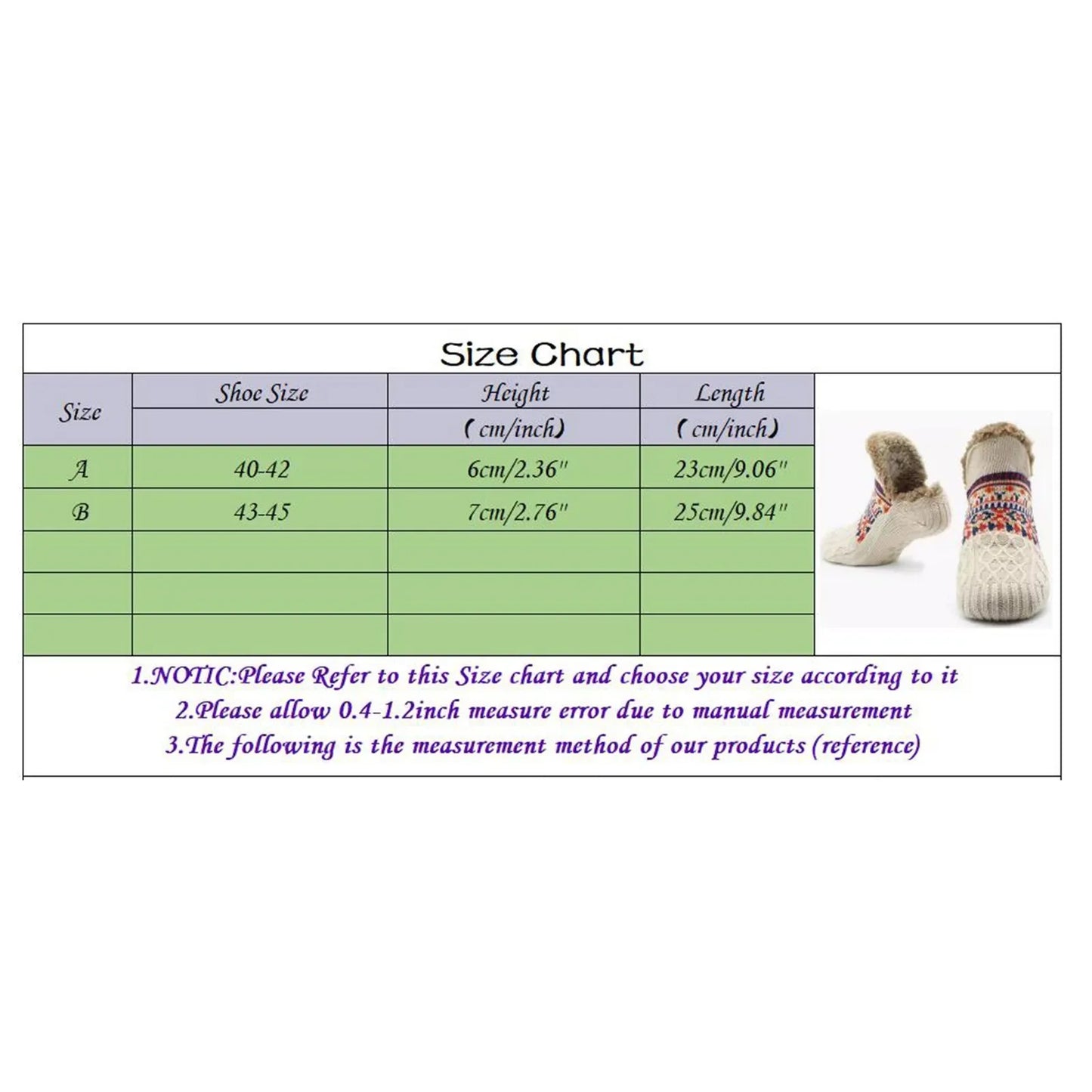 Ecoparty Fall and Winter Non-slip Warm Floor Socks for Home