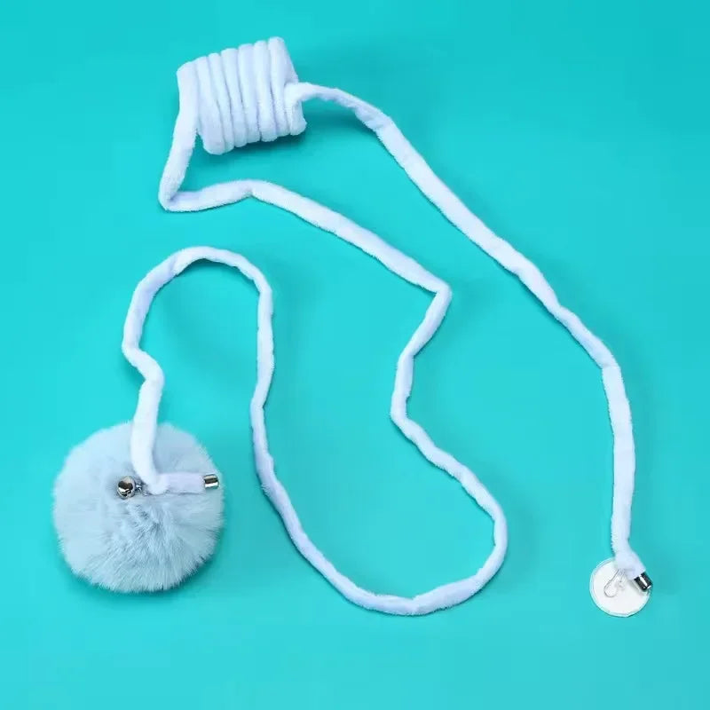Pet Toy Funny Interactive Cat Stick Spring Rope Ball Plush Toy