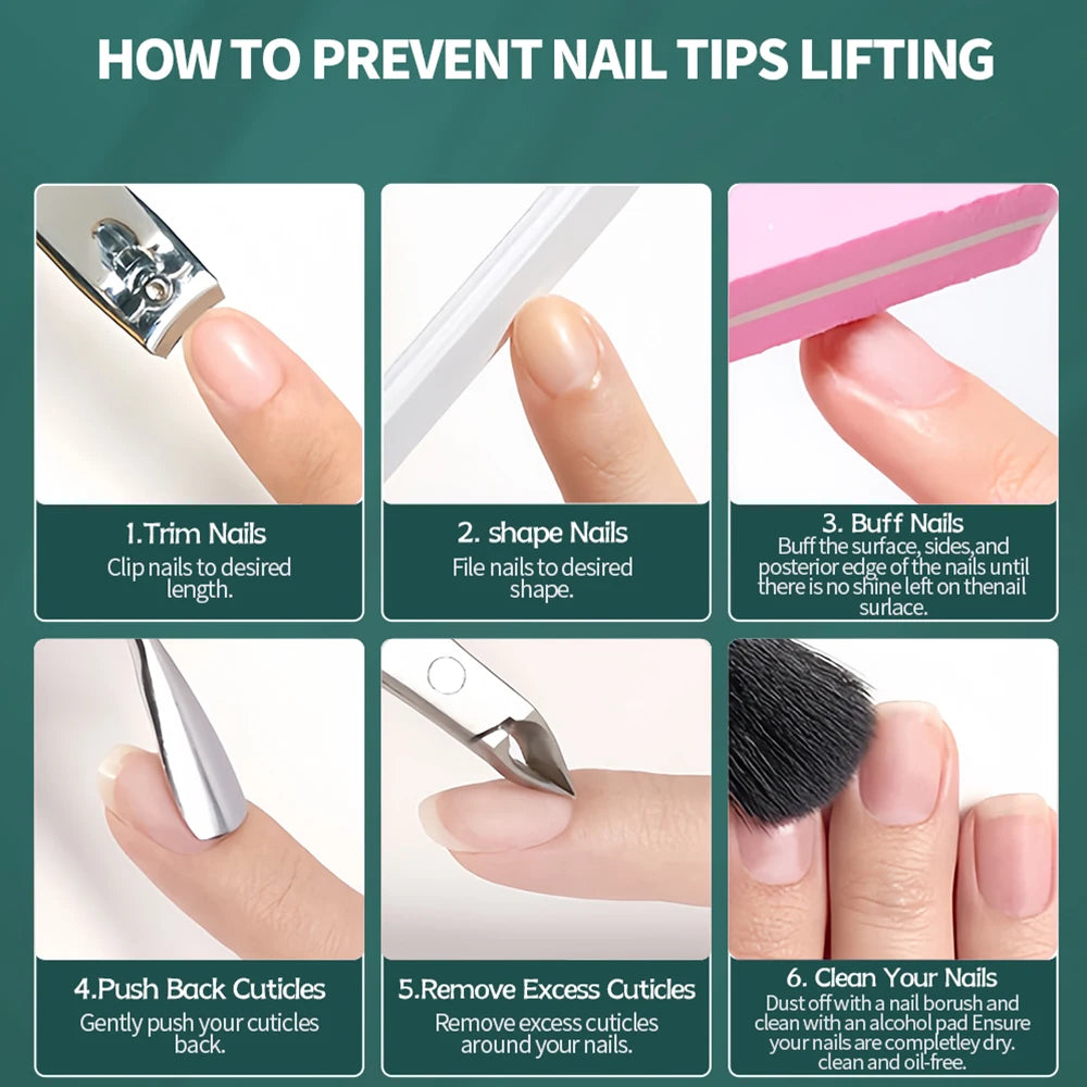 Nailpop 600PCS Full Cover Medium Length Ballerina Nail Tips