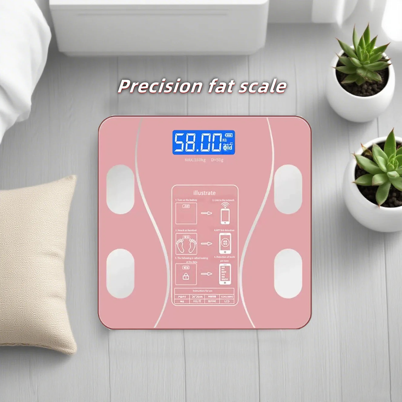 Weight scale, special intelligent and accurate weight scale, suitable for small electronic body fat scale new model