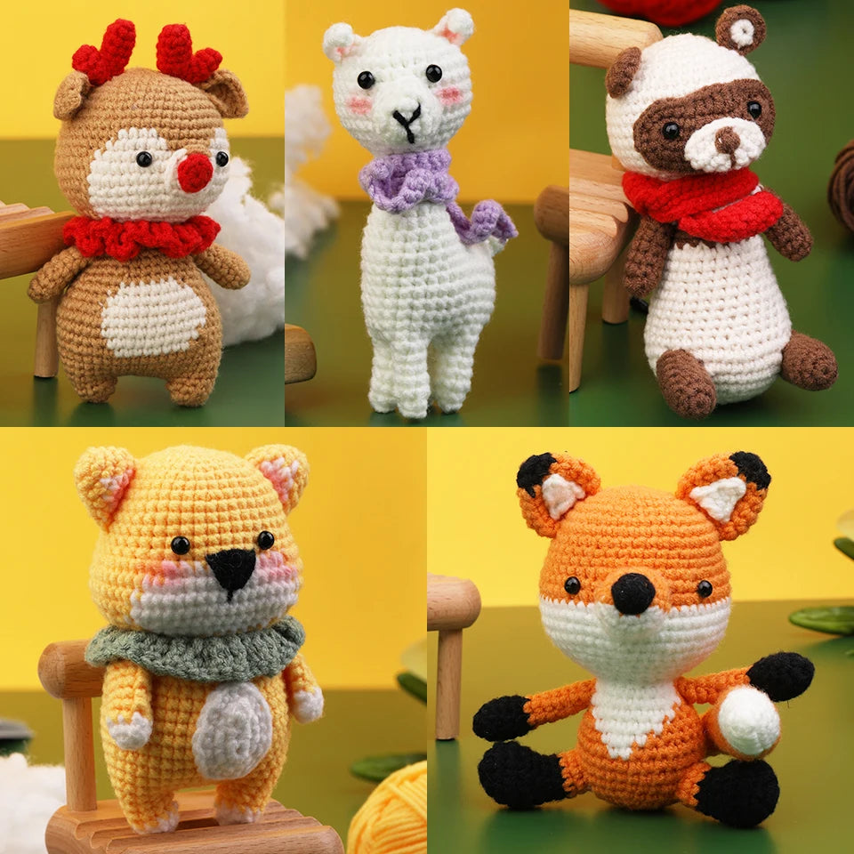 KRABALL Crochet Animal Kit for Beginners with Video Tutorial