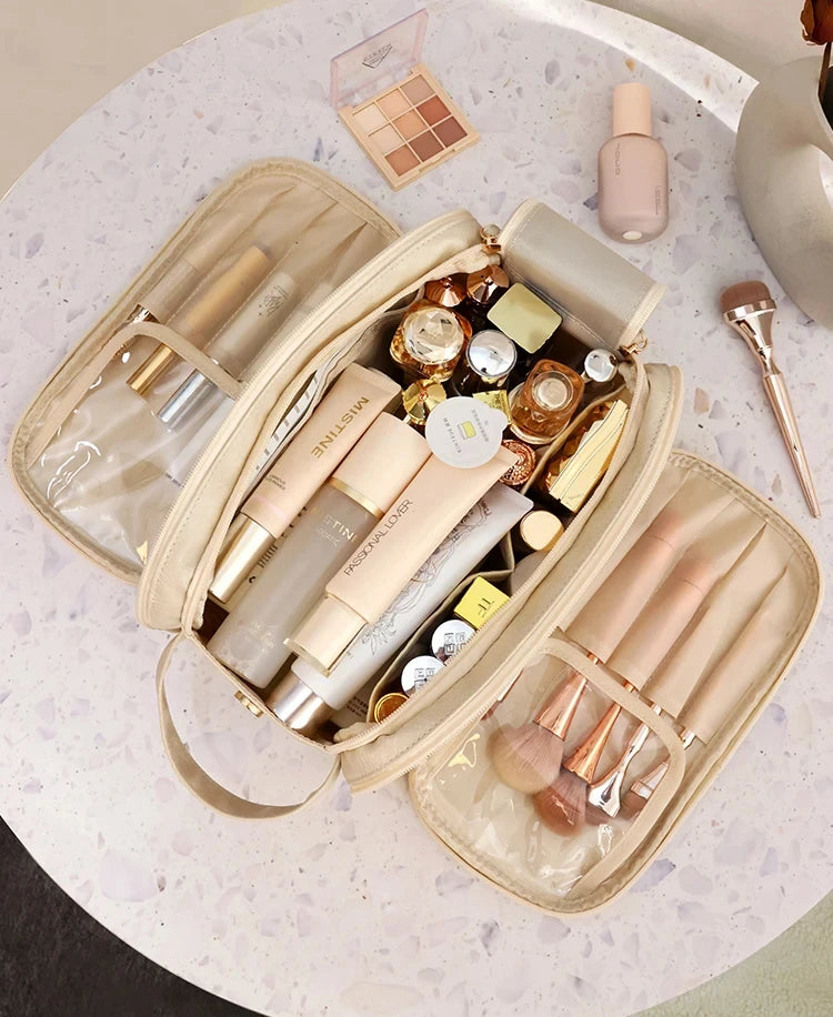 Waterproof Travel Cosmetic Bag for Men and Women Large Capacity Organizer for Makeup and Toiletries