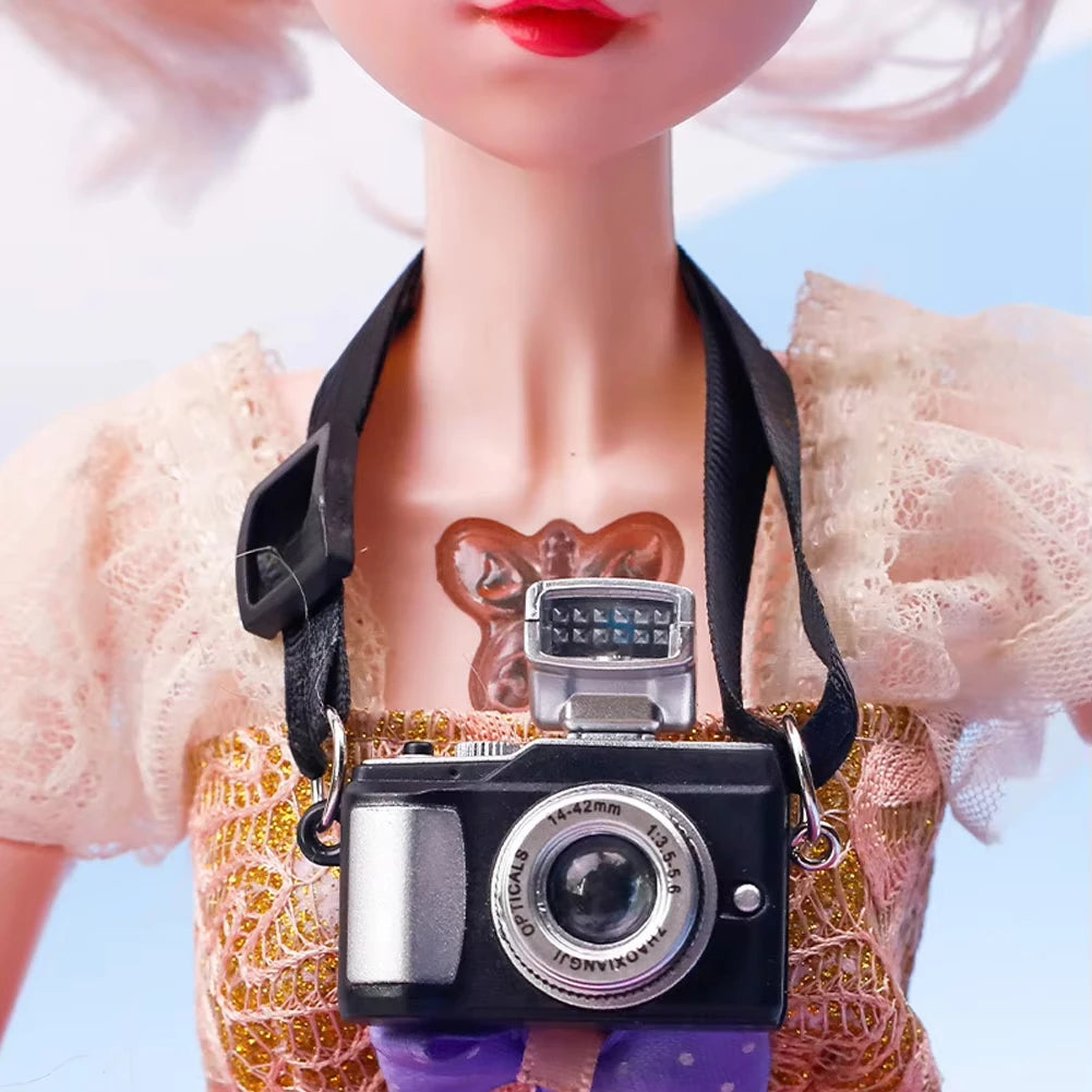 17cm Mini Doll's Clothes Outfit Accessories For Labubu V1 V2 Striped Overalls Hats Glasses Shoes Gift Set