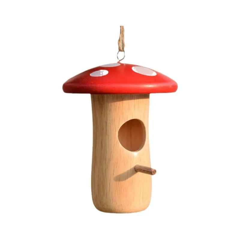 New Bird Nest Hanging Mini Decoration Hummingbird Nests Outdoor Garden Courtyard Wooden Hanging Ornament Craft