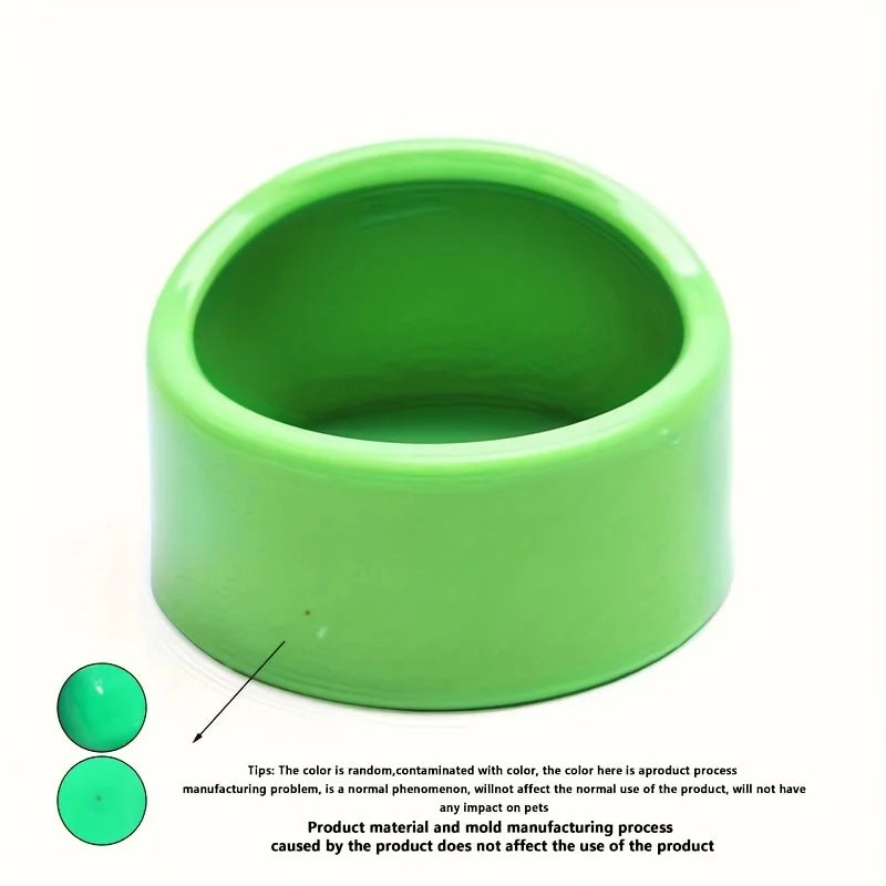 1pc Durable Small Pet Feeding Bowl, Plastic Food and Water Dish for Hamsters, Birds, Parrots - Easy to Clean, Plane-Proof Design