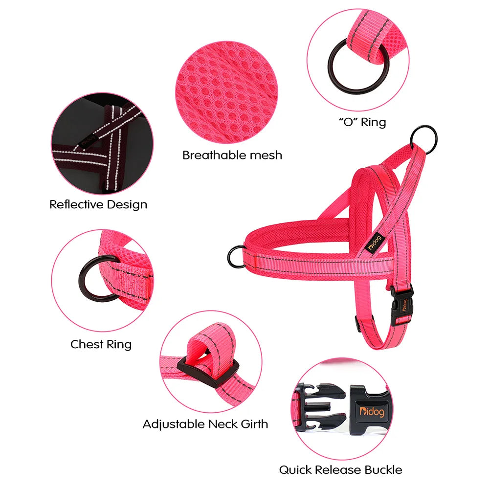 Warm Dog Harness Vest for Winter Soft Padded Adjustable Pet Training Harness for Small Large Dogs Bulldogs and Pugs