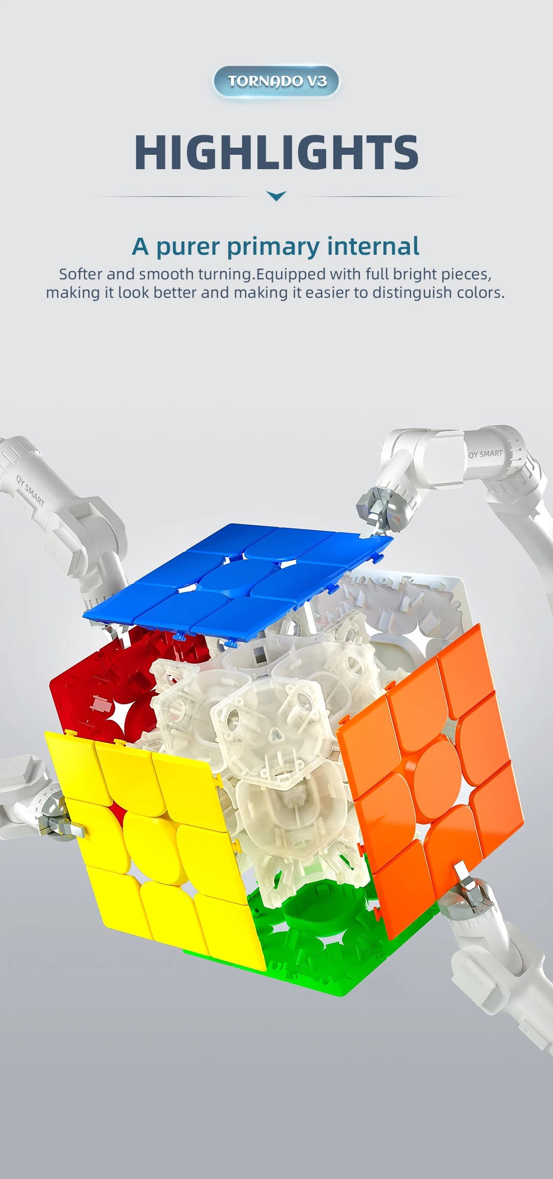 Qiyi X-Man Tornado V3 M Magnetic Speed Cube Puzzle Toy