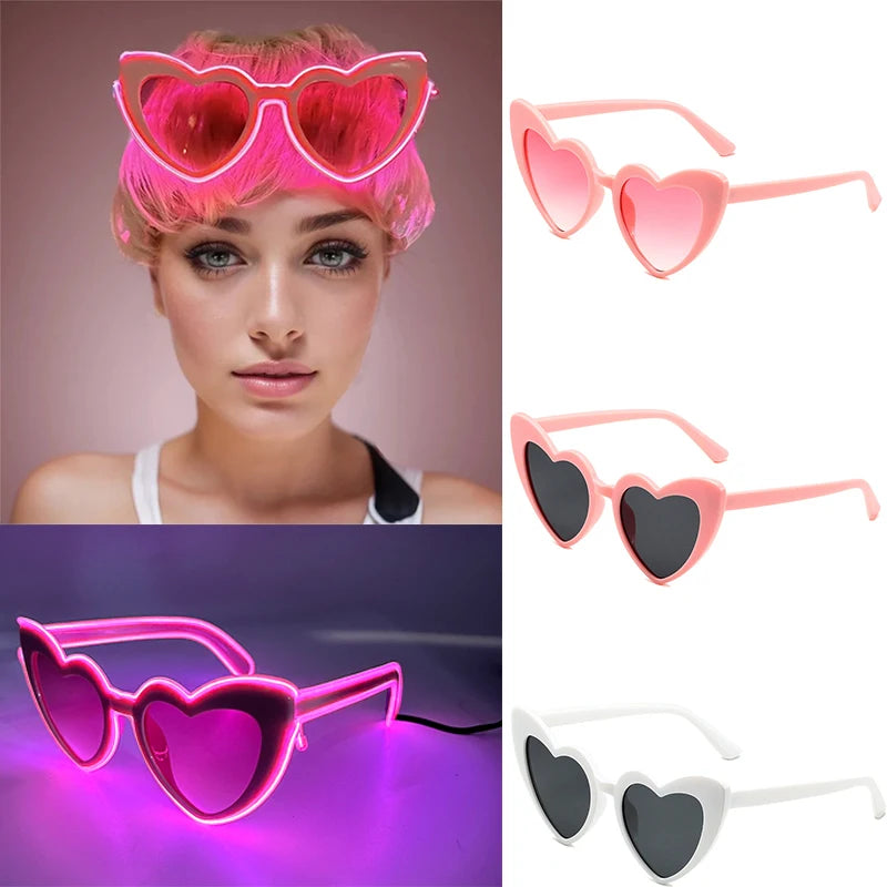 2024 Summer Beach Sunglasses Women Heart Shaped Fashion Glasses