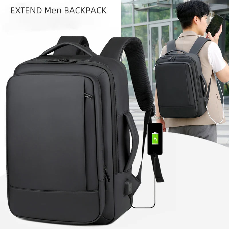 Rilibegan Men Travel Backpack Oxford Big Capacity USB Charge