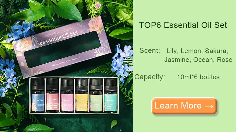 KINSCOTER Aroma Diffuser Air Humidifier Ultrasonic Cool Mist Maker Flame Lamp