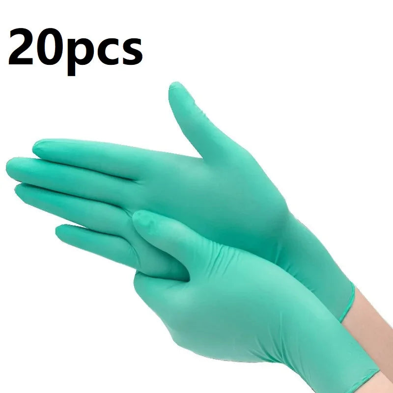 Pink Nitrile Disposable Household Gloves XS to L Elastic Latex Free Waterproof Durable Cleaning Tool