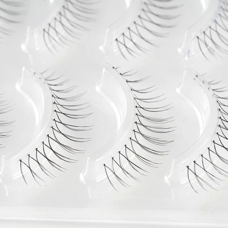 MJ 5 Pairs Natural Transparent Stem Fairy False Eyelashes