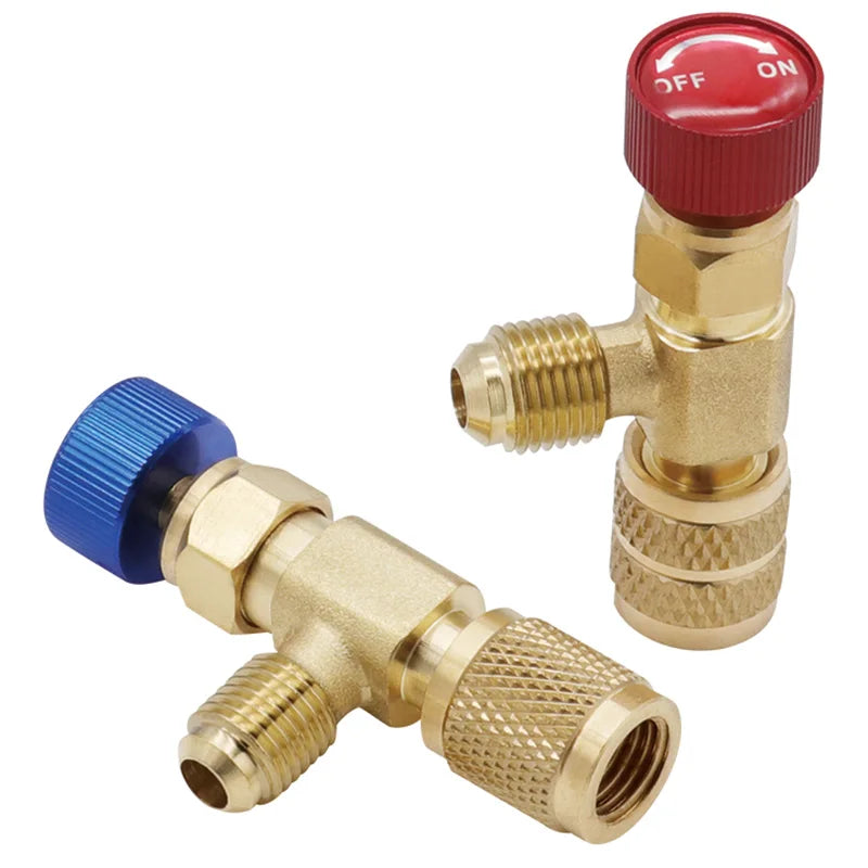 1 pieza de aire acondicionado más válvula de seguridad para líquido R410 R22, interruptor de mantenimiento de vacío de refrigerante, herramienta de detección R22
