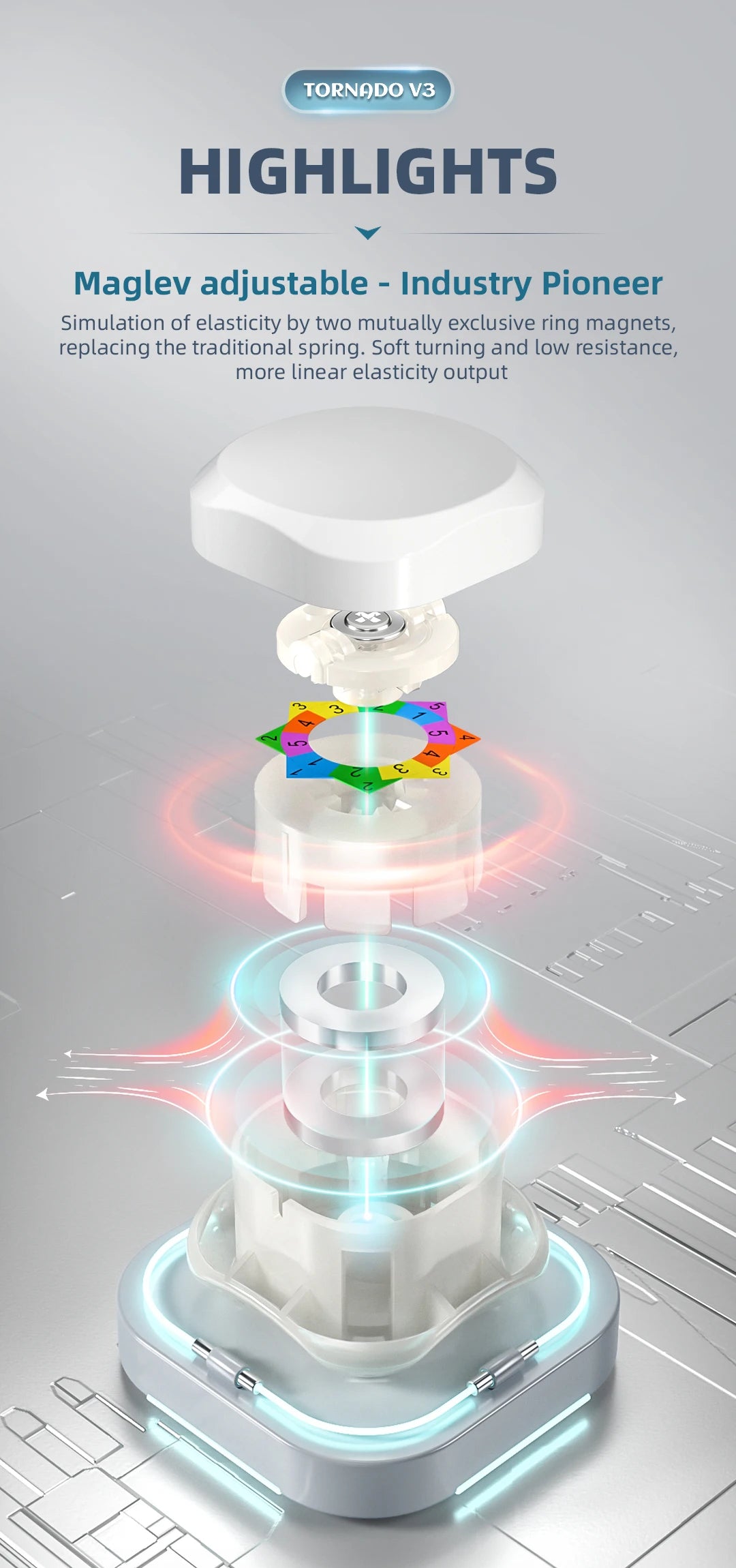 Qiyi X-Man Tornado V3 M Magnetic Speed Cube Puzzle Toy