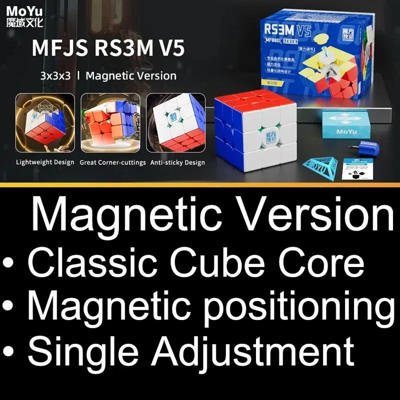 MoYu RS3M V5 3X3 Magnetic Speed Cube Professional Fidget Toy