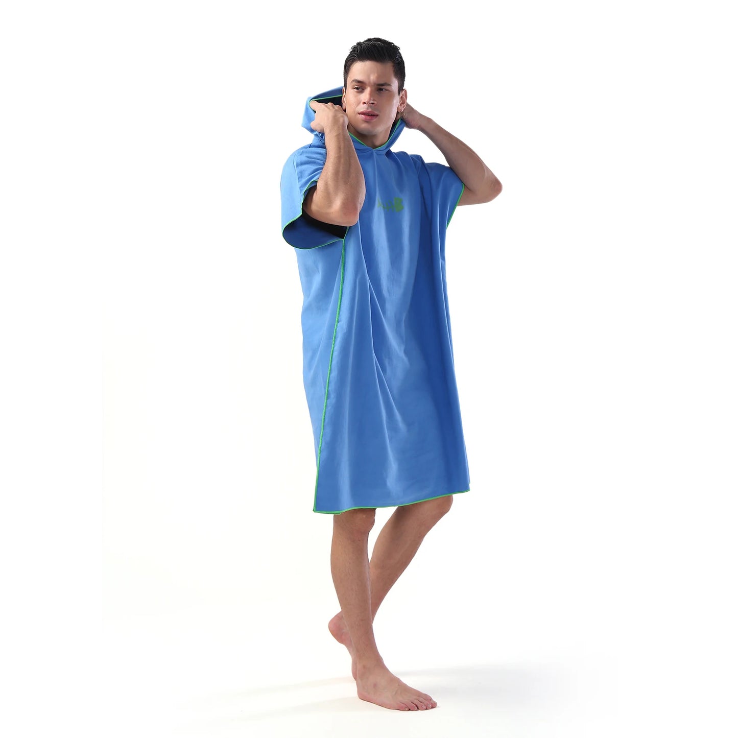 Surf Changing Poncho Towel with Hood – Quick-Dry Microfiber Beach Towel for Adults, Wetsuit & Swim Use