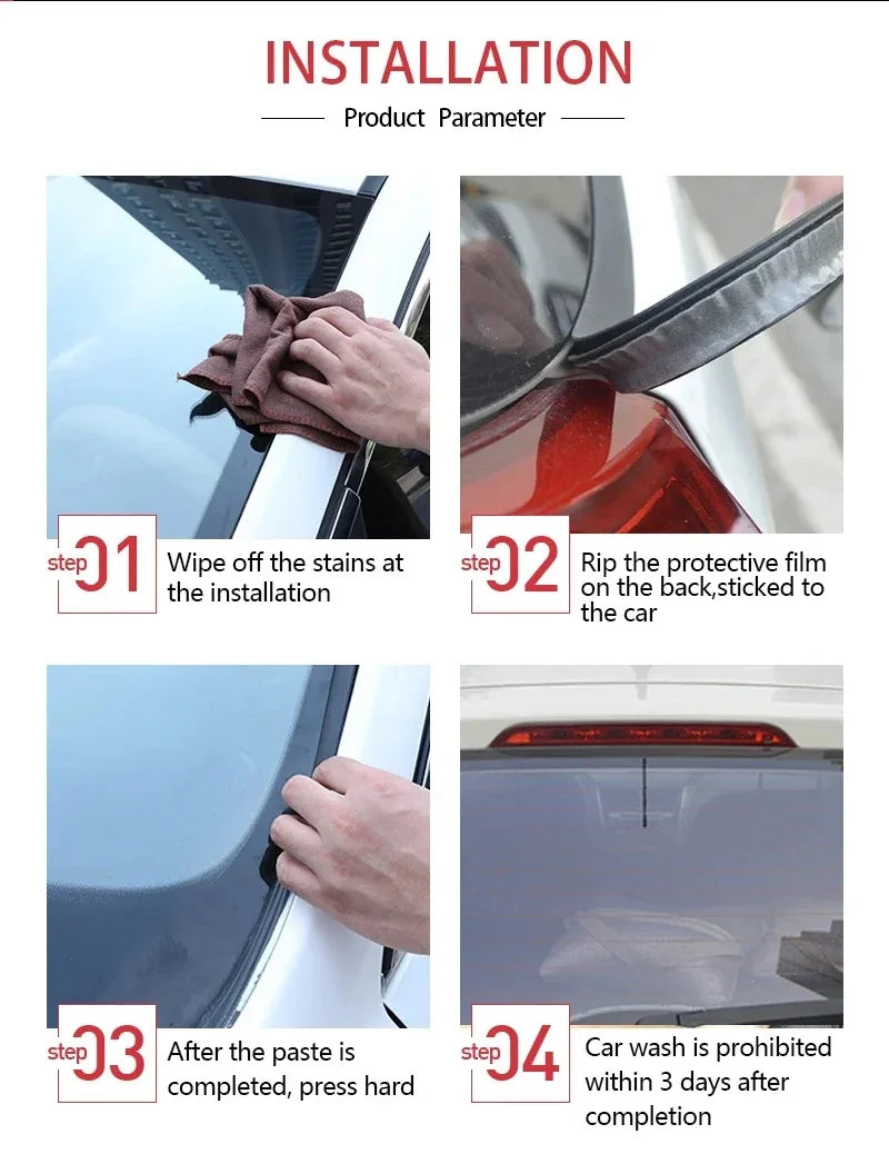 Y Shape Auto Window Gap Protection Car Sealing Strip Rubber Dustproof Waterproof Sound Insulation