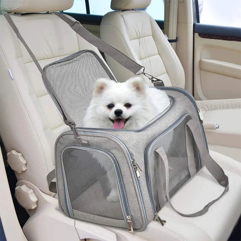 Dog Carrier Bag Soft Side Backpack Airline Approved Transport for Small Dogs and Cats