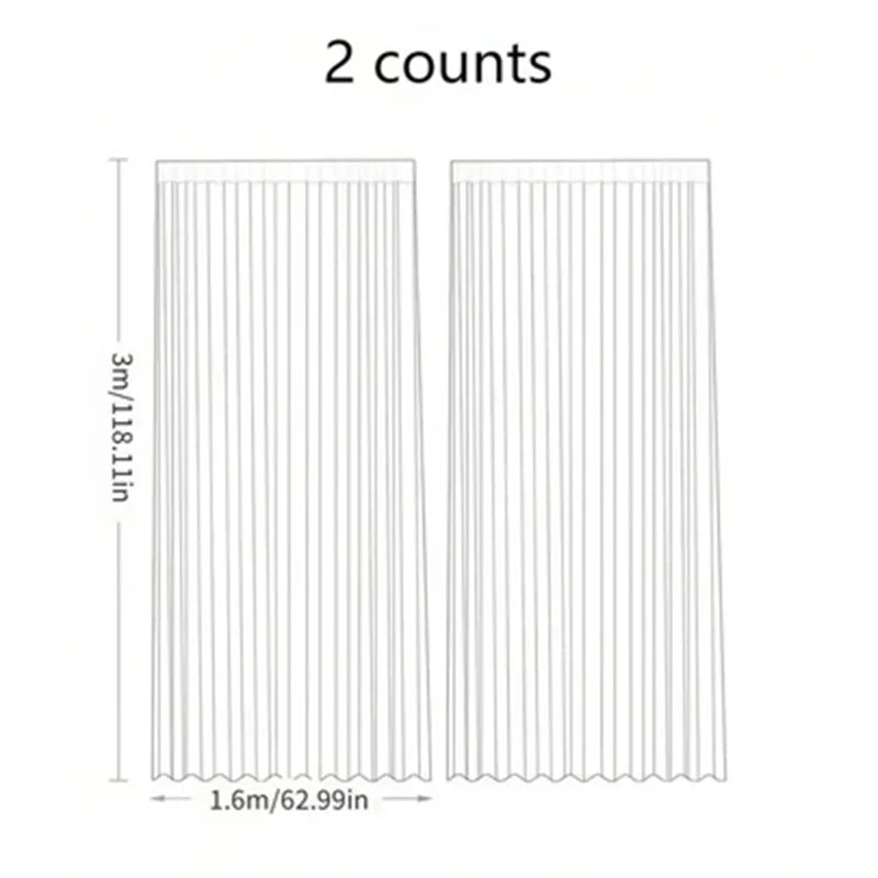 Tulle Backdrop Curtains Set of 2 Sheer Decorative Curtains for Birthday Parties Weddings and Photography
