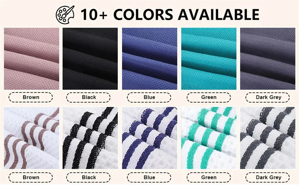 Olanly Cotton Kitchen Towels Set of 4 or 6 Absorbent Waffle Weave Dishcloths Soft and Durable for Home Cleaning