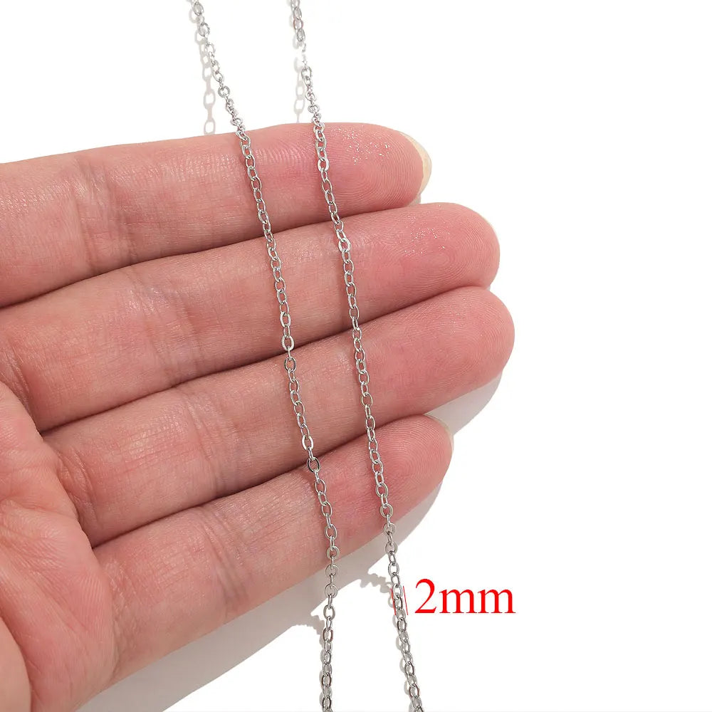 2 Meters Lips Beads Chain for Jewelry Making Gold Findings