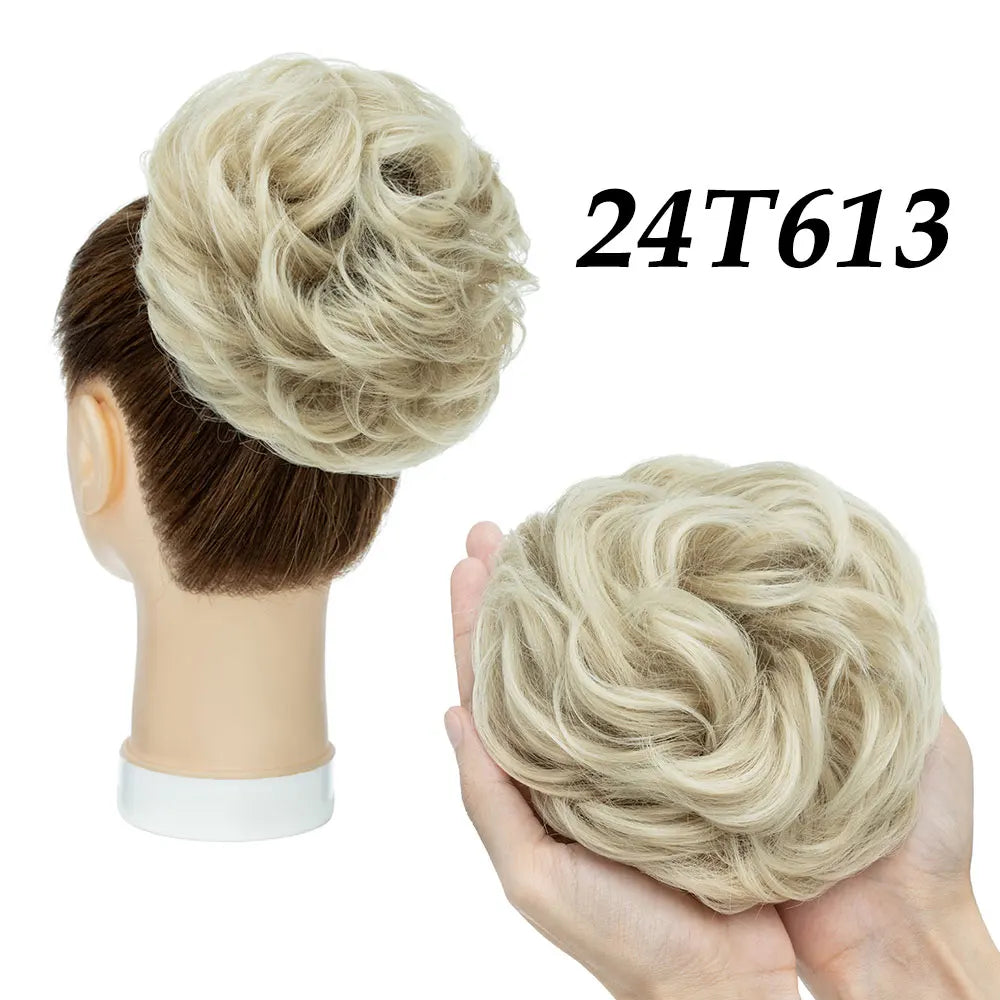 Hairro Synthetic Messy Hair Bun Scrunchies For Women 55g