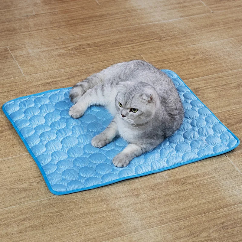 Dog Cooling Mat Summer Pad Breathable Washable Pet Bed