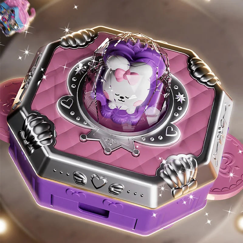 DIY Jewelry Maker Crafting Set for Kids with Cartoon Rabbit Box, Bracelet and Keychain Creation Kit, Creative Gift for Girls