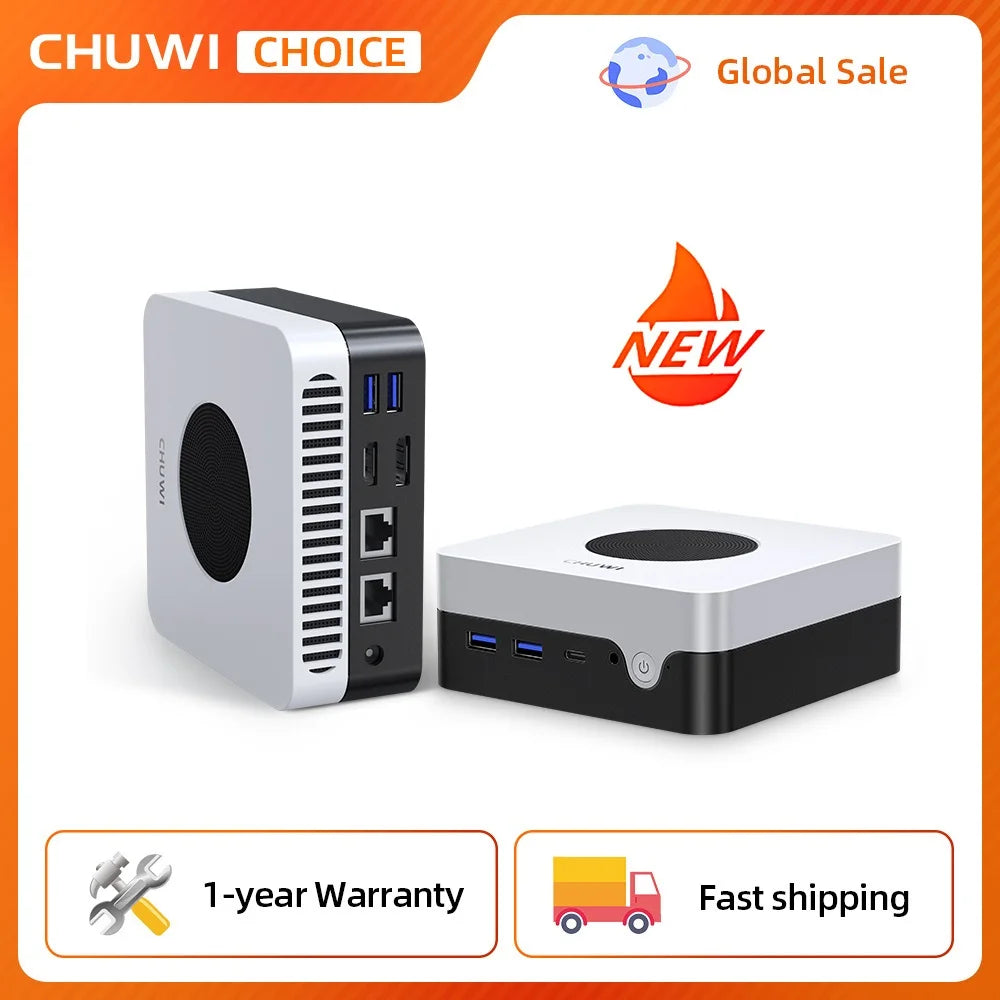 CHUWI LarkBox X Mini PC 12GB RAM 512GB SSD Intel N100 Game PC UHD Graphics WiFi 6 Desktop