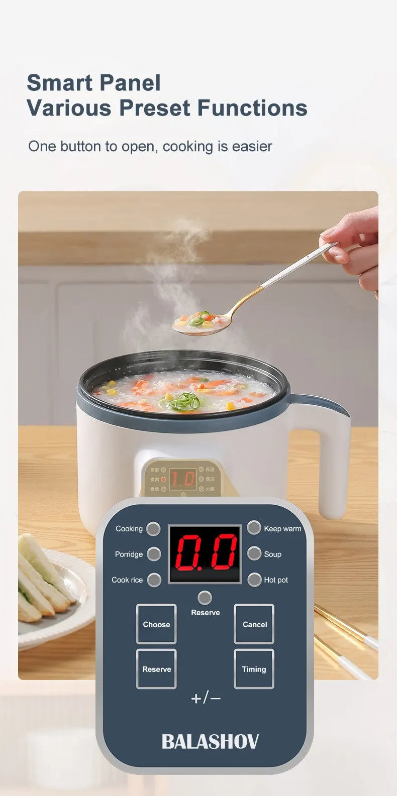 Electric Rice Cooker Single Double Layer 220V Non-Stick Smart Multi Cooker for Home