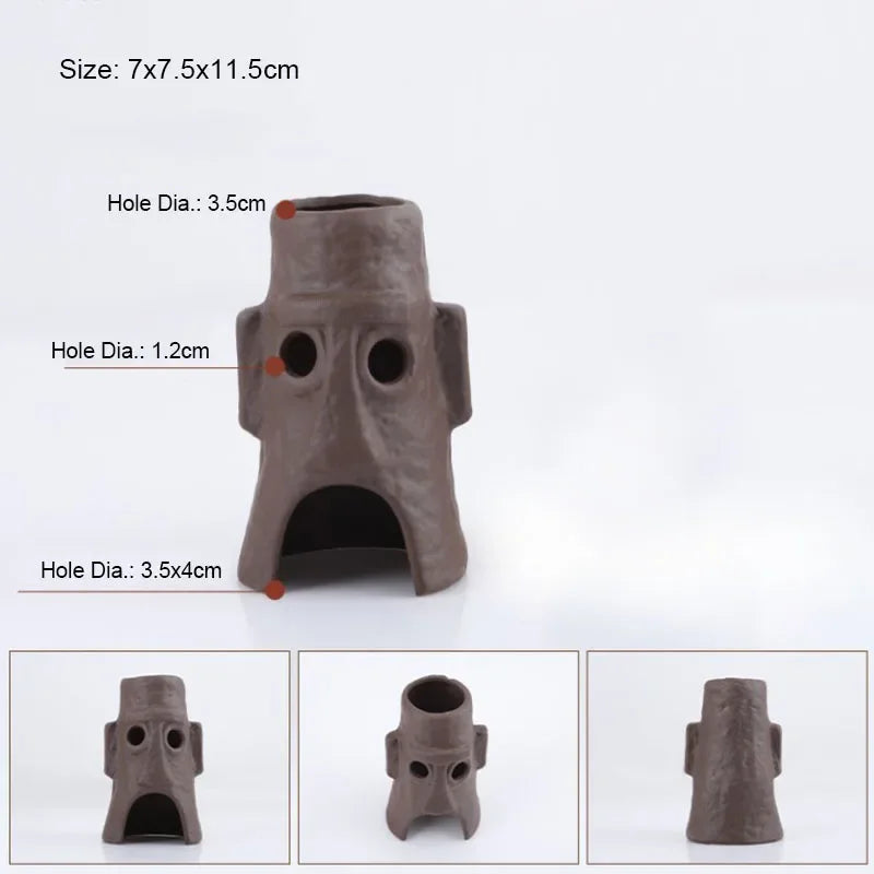 Ceramic Aquarium Decoration Fish Shrimps Shelter House Pottery Scorpion House Canister Simulation Stone Fish Tank Decor Great