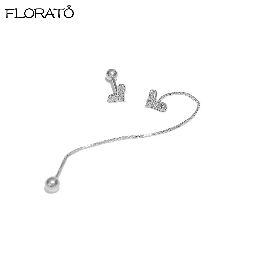 Charming 925 Sterling Silver Long Chain Threader Earrings for Women Fashion Jewelry