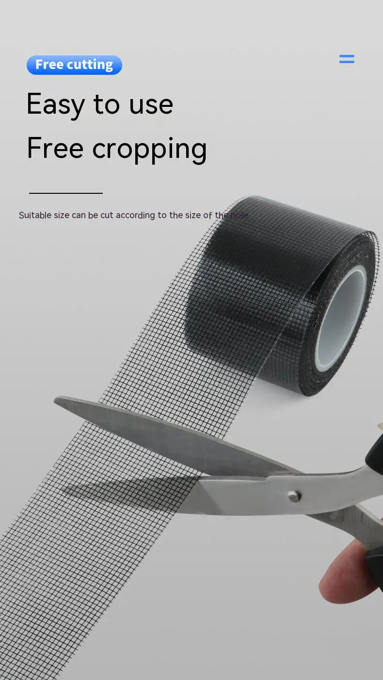 Reparaciones de mosquiteros Cinta mosquitera para ventanas Red autoadhesiva resistente Parche de reparación de puertas Malla mosquitera antiinsectos Reparación de agujeros rotos