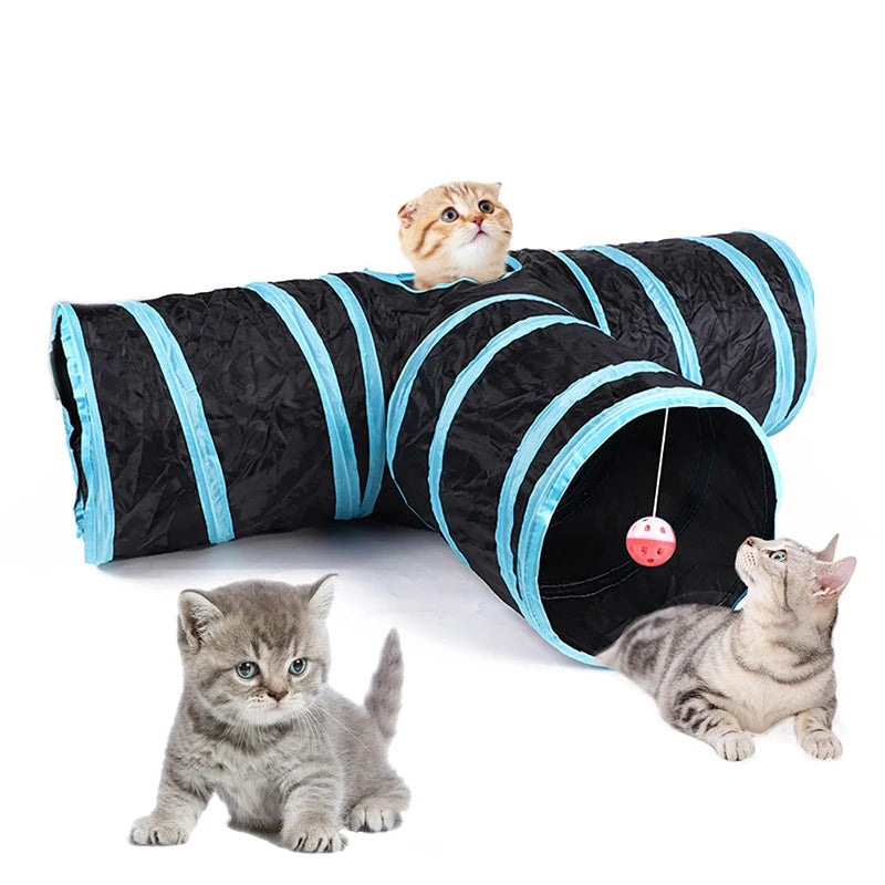 Cat Tunnel Foldable Cat Tunnel Pet Supplies Cat S T Y Pass Play Tunnel Cat Toy Breathable Drill Barrel for Indoor loud paper