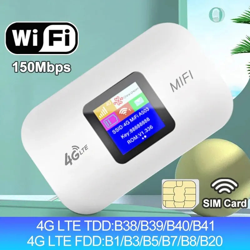 4G LTE Router Wireless WiFi Portable Modem Mini Outdoor Hotspot 150Mbps 3000mAh Battery