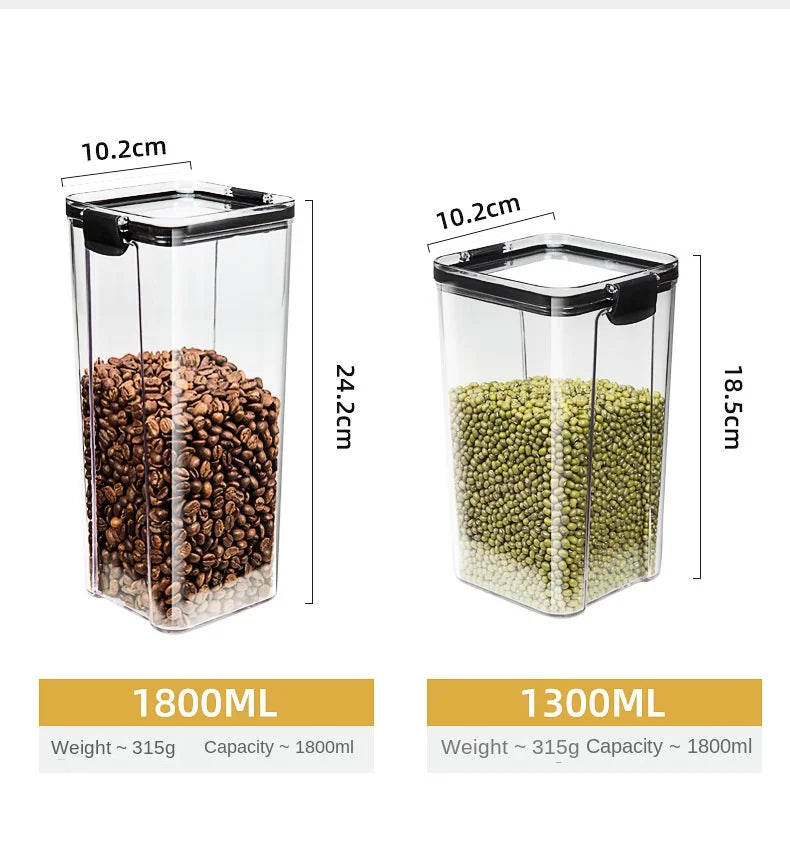 Kitchen Grain Storage Jars Set β Moisture-Proof Organizer for Seasonings