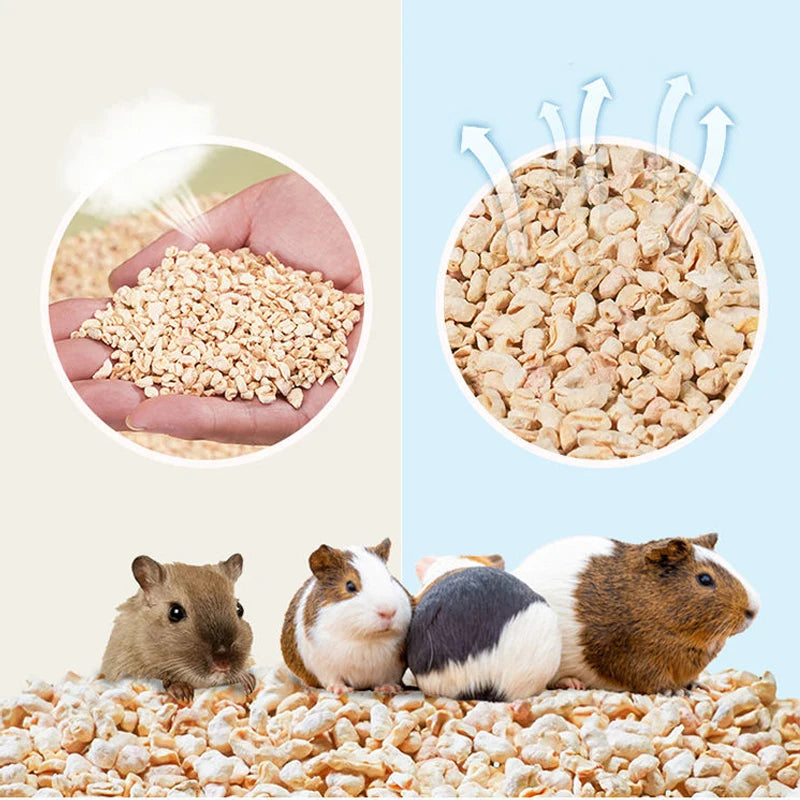 500g Natural Edible Corn Cob Hamster Bedding Toilet Supplies Deodorant Sawdust Hedgehog Chinchilla Winter Warm Cage House Filler