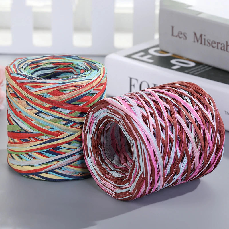200M Natural Raffia Straw Yarn For DIY Summer Bags Hats