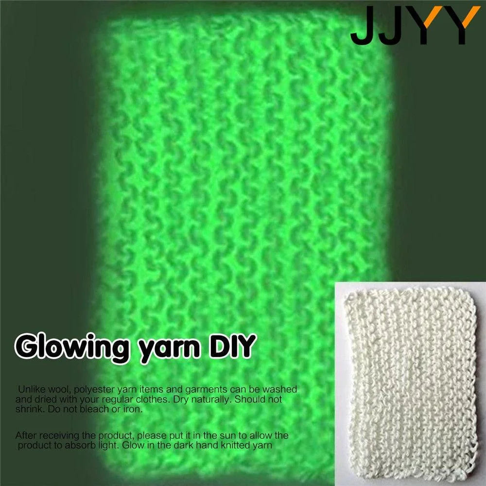 JJYY Fluorescent Luminous Soft Solid-color Thread 50m DIY Craft