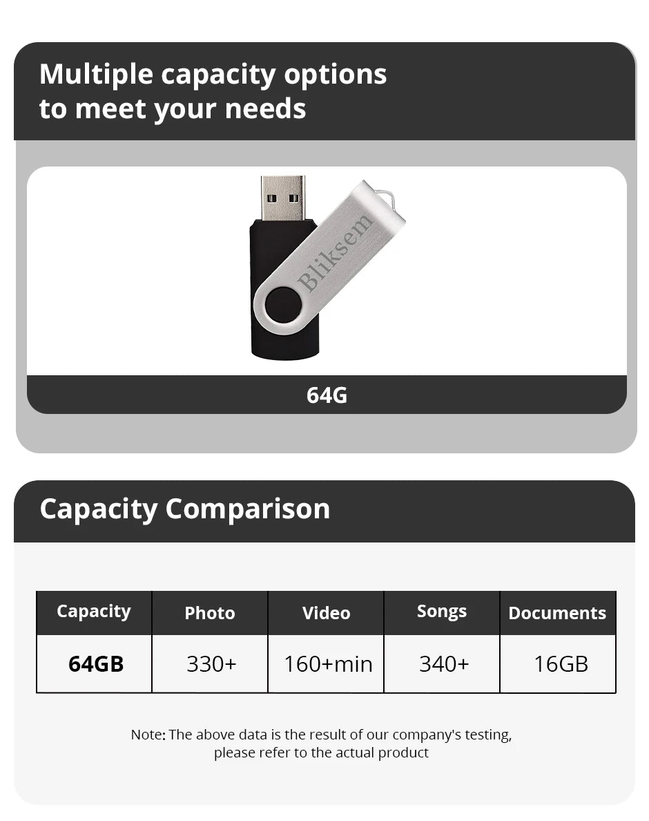 Bliksem Pendrive 64GB USB Flash Drive for PC Mobile Use