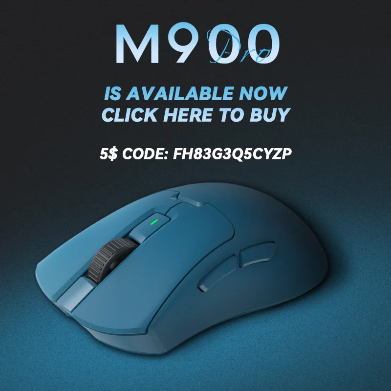 Delux M900PRO Wireless Gaming Mouse Ergonomic 8K PAW3395 RGB Dock