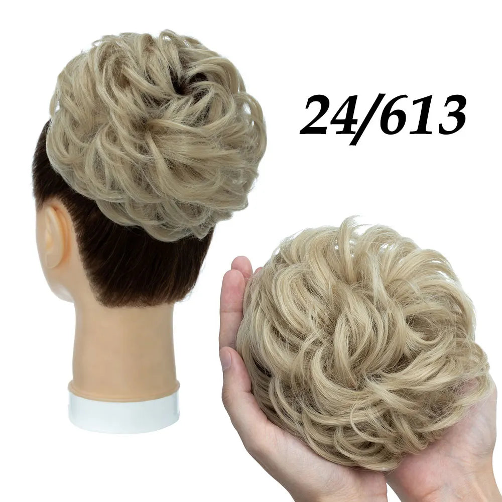 Hairro Synthetic Messy Hair Bun Scrunchies For Women 55g