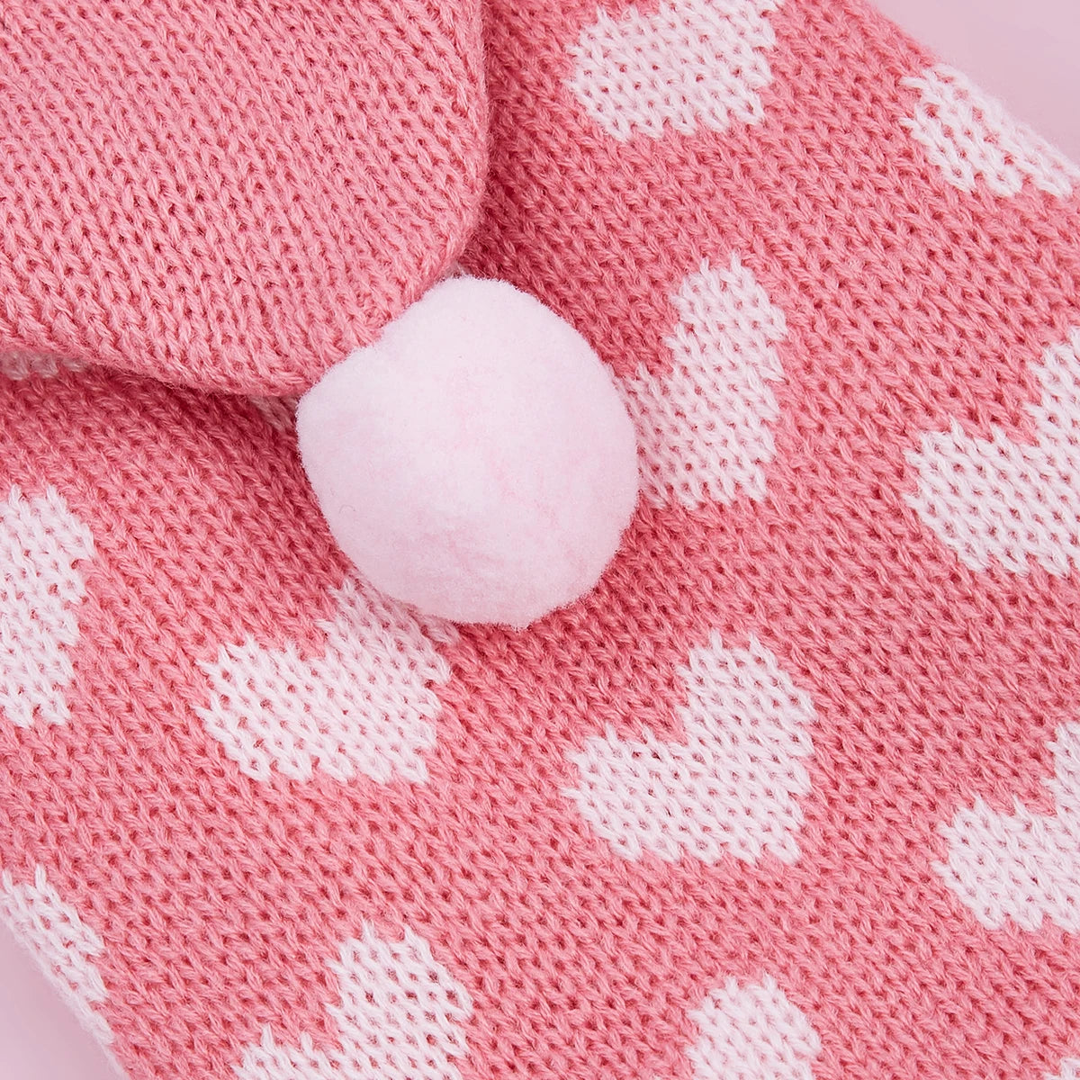 Dog Sweaters Everyday and Valentine's Day Hooded Turtleneck Pink for Small Medium Dogs